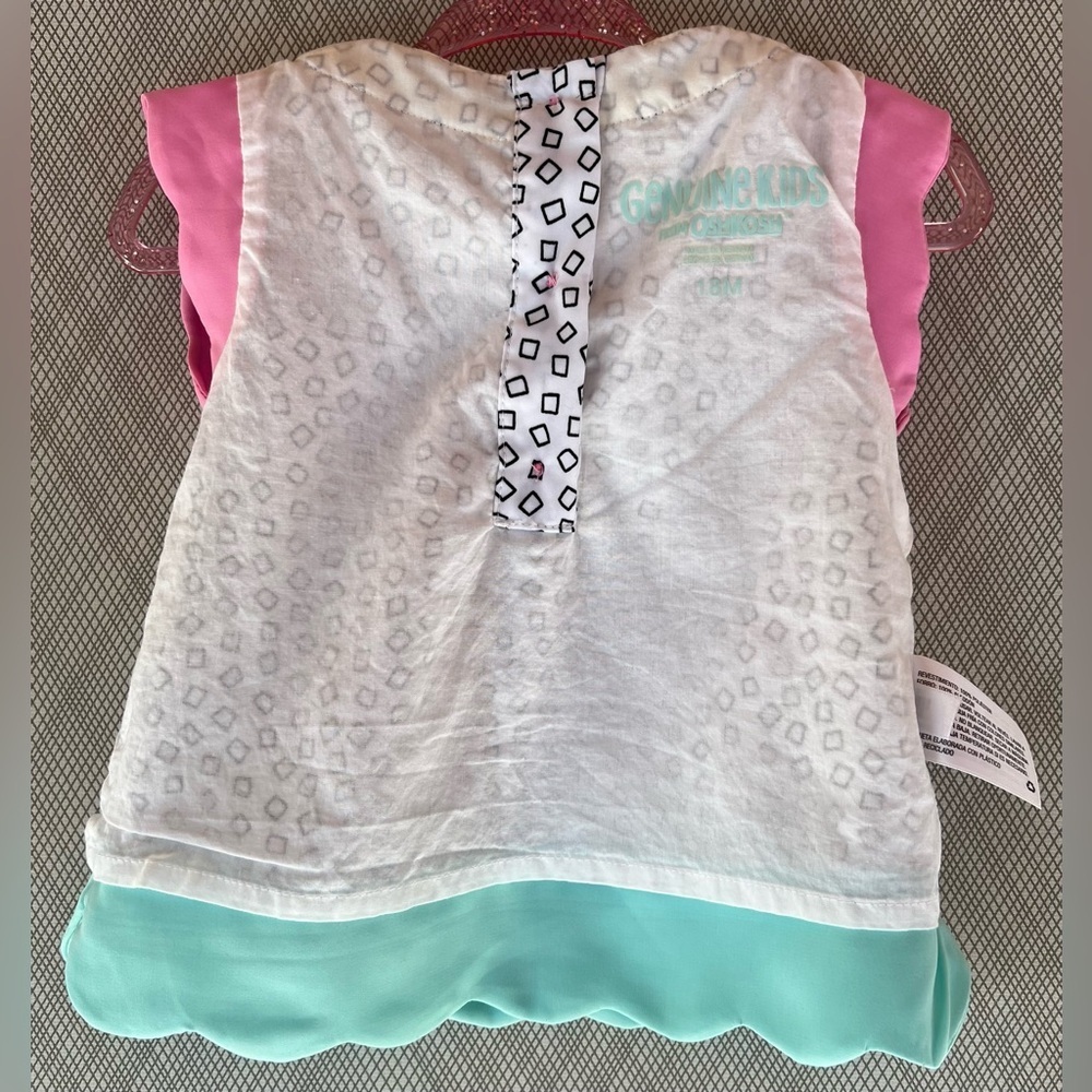 Genuine Kids Oshkosh - Colorful Geometric Kids Sleeveless Top (Size 18m) - Picture 3 of 5
